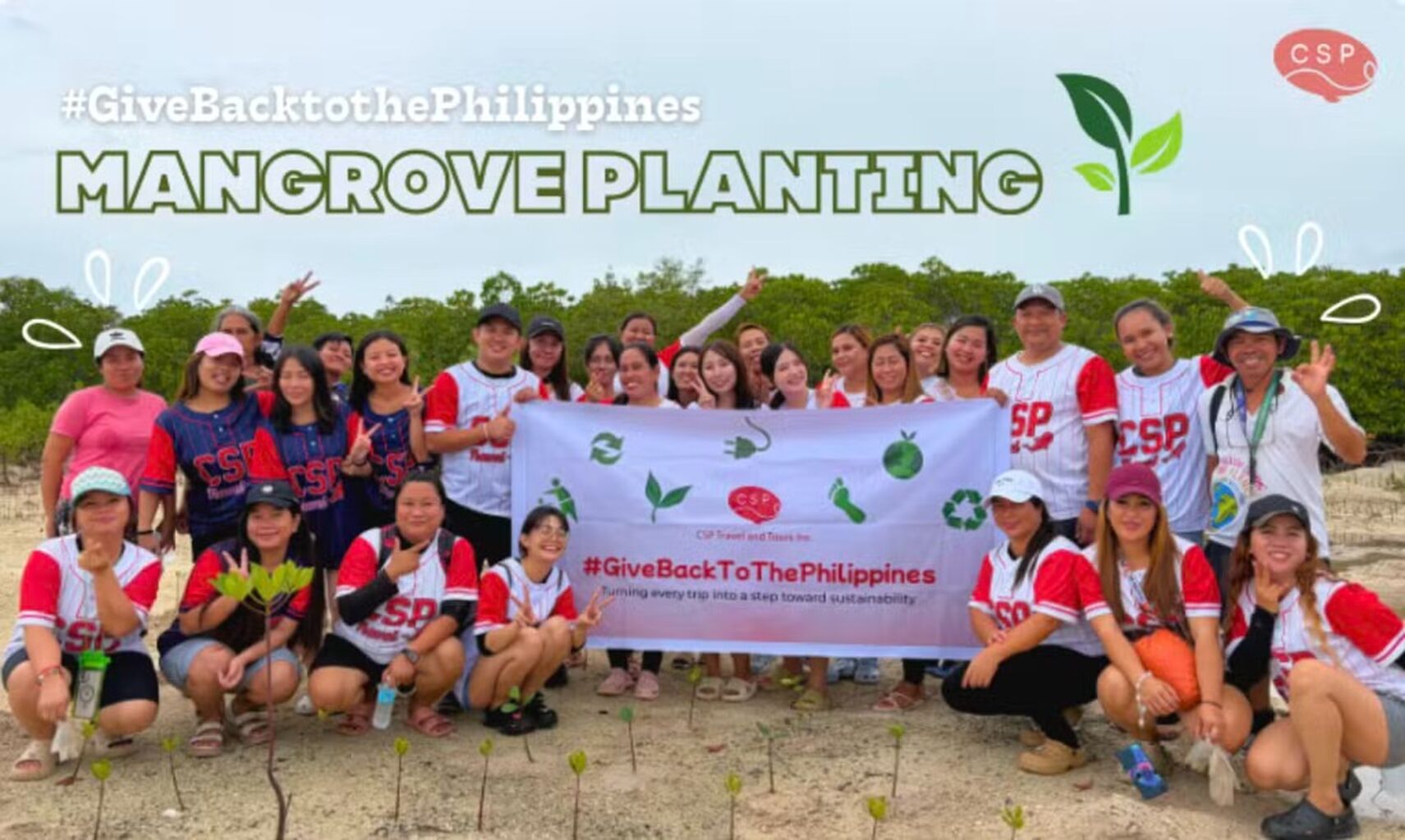 CSP Travel and Tours Leads Mangrove Planting for Sustainability in Olango Island