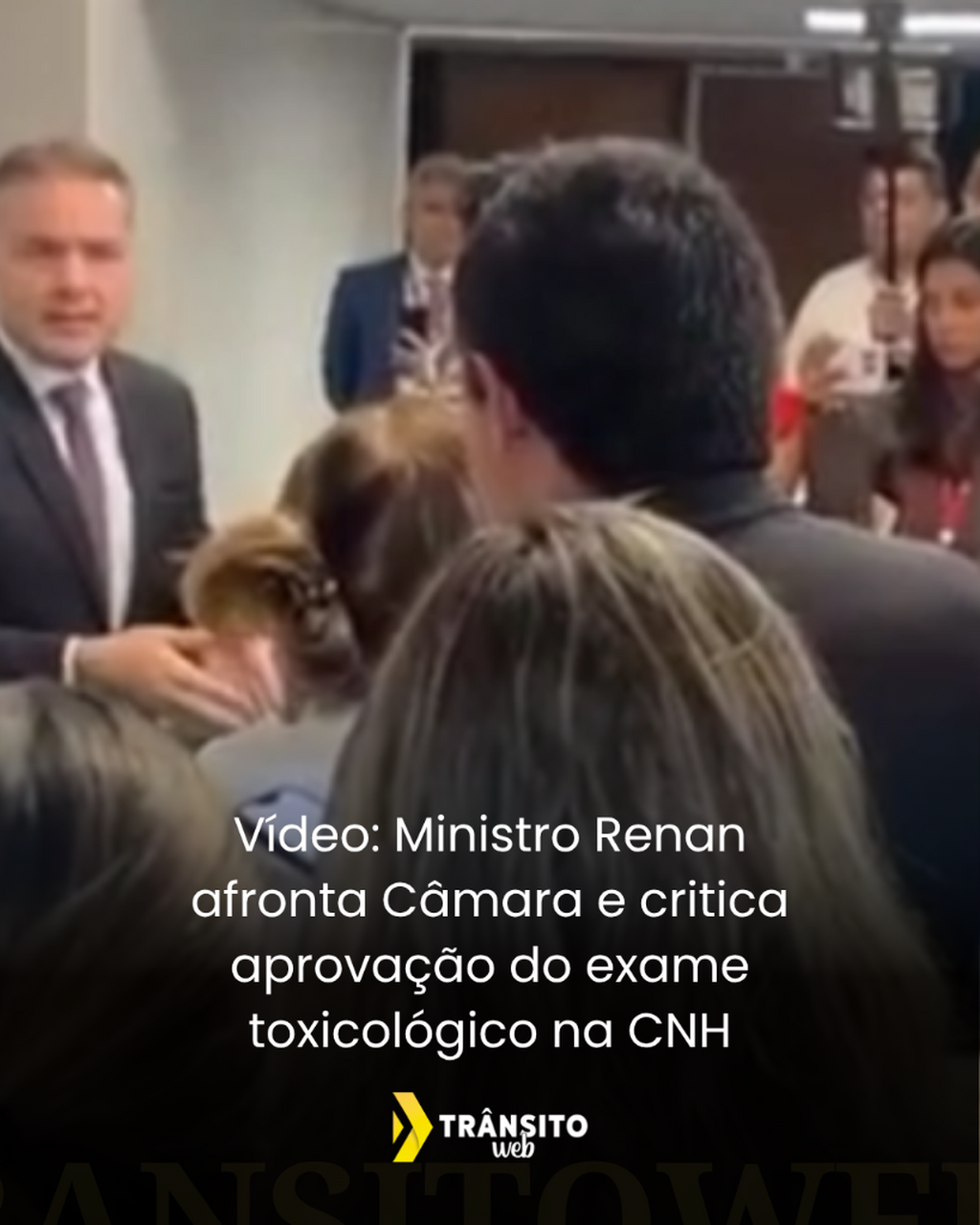 V&iacute;deo: Ministro Renan afronta C&acirc;mara e critica aprova&ccedil;&atilde;o do exame toxicol&oacute;gico na CNH