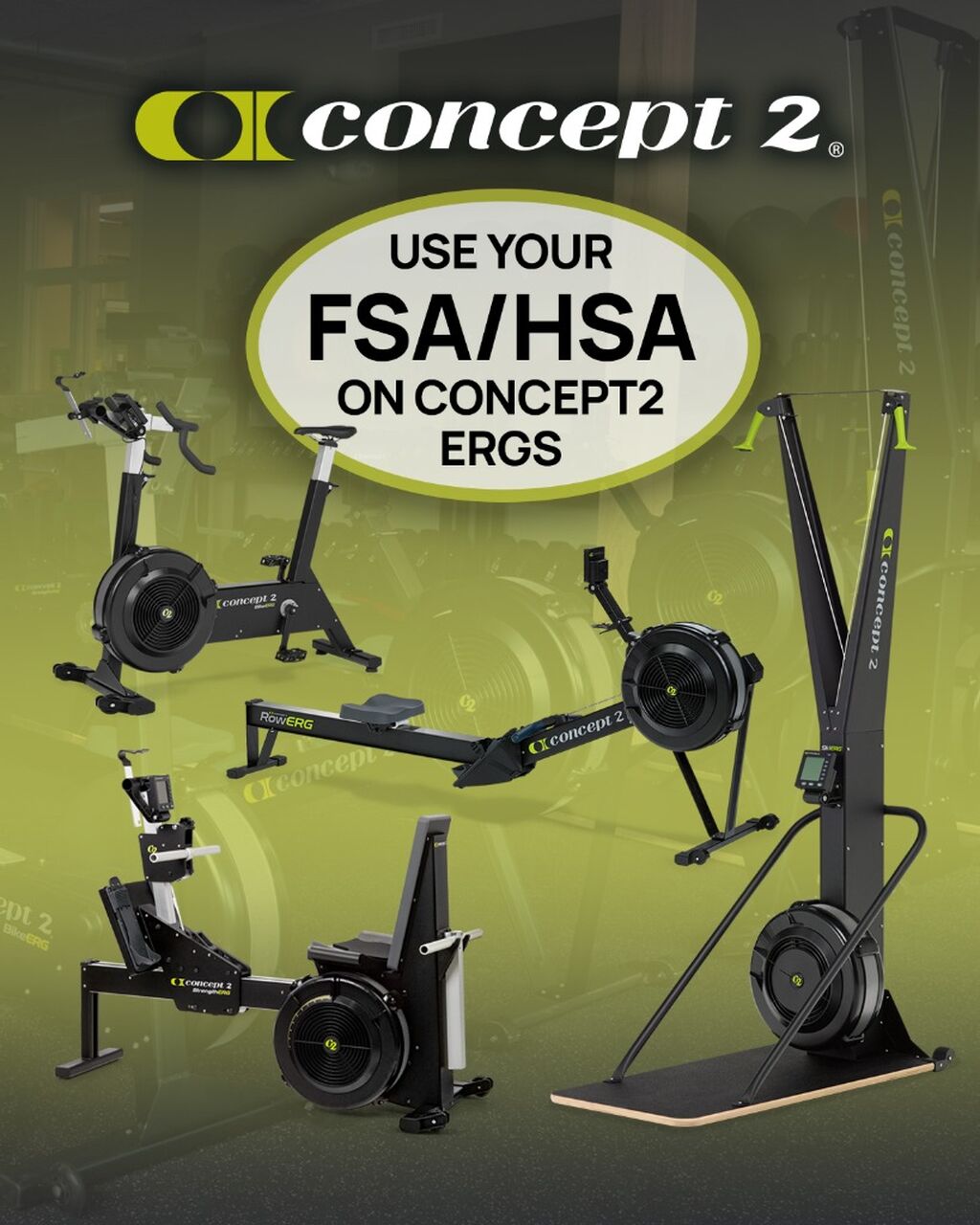 Concept2 Equipment is HSA/FSA Eligible