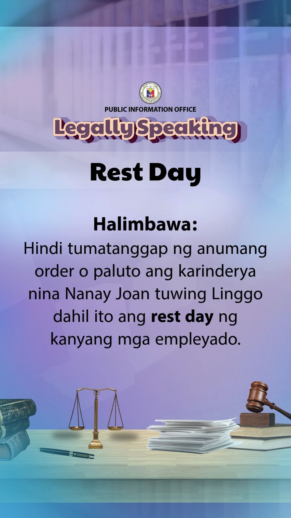 #SCphLegallySpeaking - Rest Day