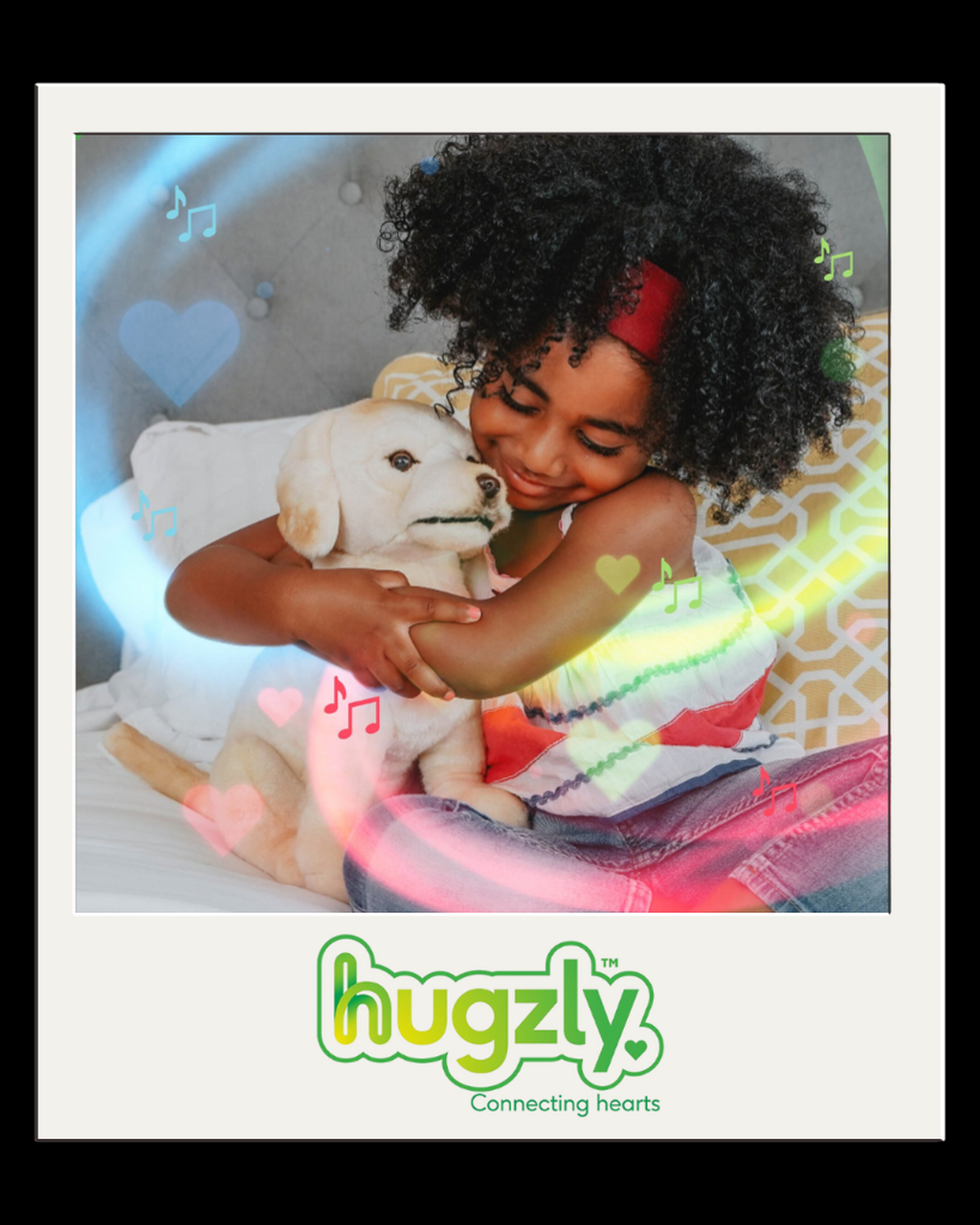 hugzly, connection, light, vibe, audio, hugs, toy, stuffed animal, kids, Dragons' Den