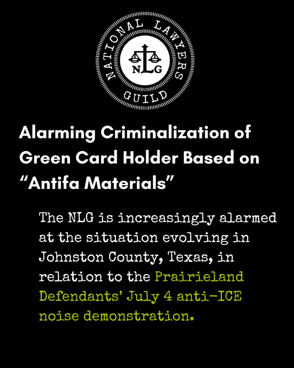 Alarming Criminalization of Green Card Holder Based on &ldquo;Antifa Materials&rdquo;