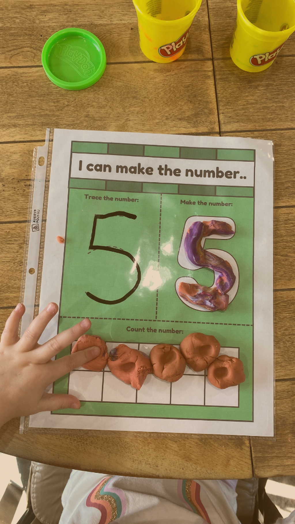 Play Dough Number Mats