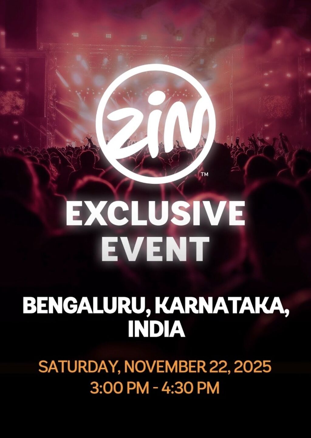 India - ZUMBA&reg; Master Class + FREE ZIN&trade; Exclusive Event