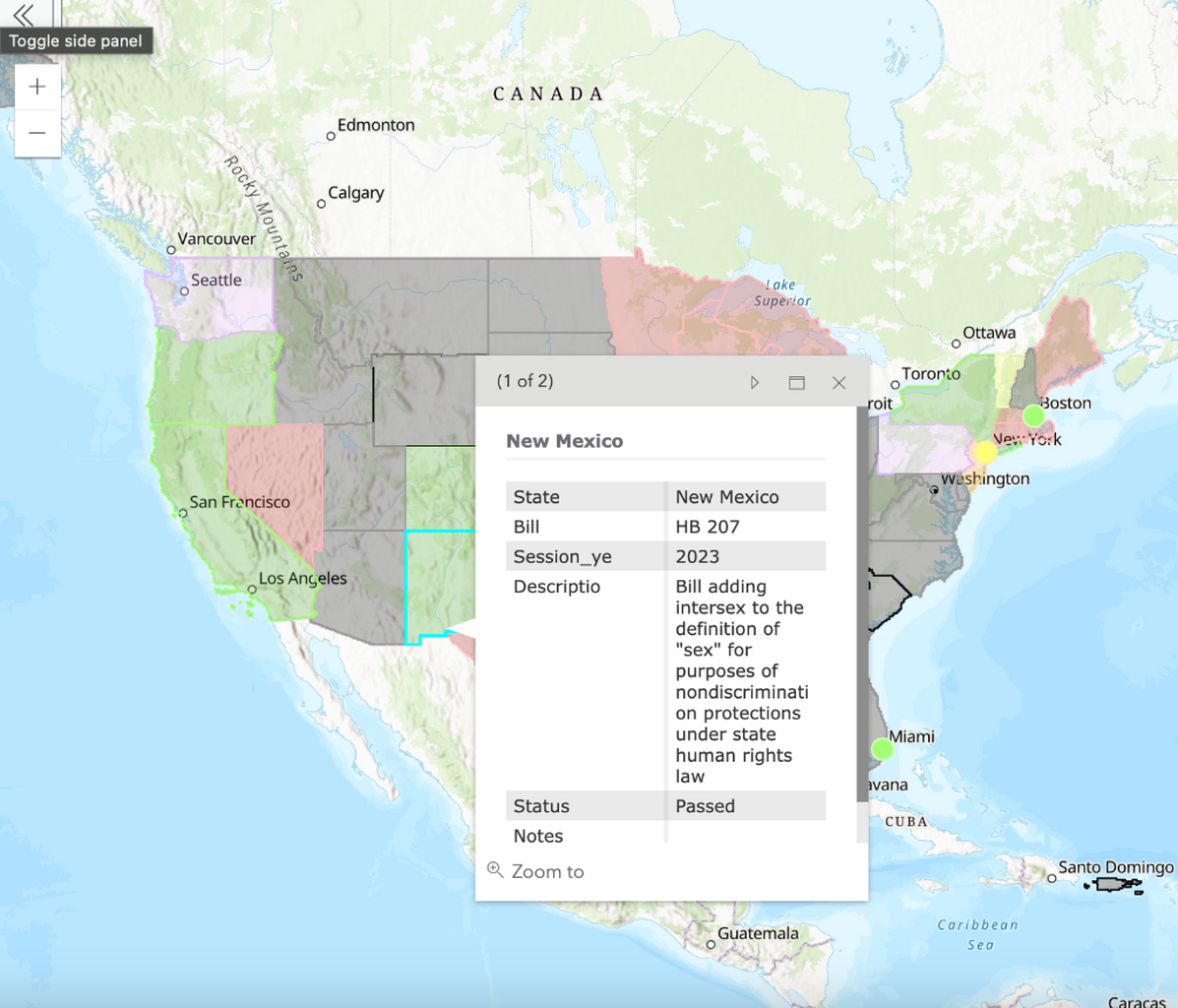 Intersex Regulation Map