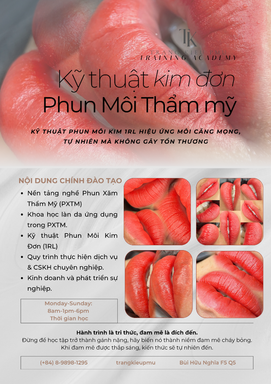 Kho&aacute; Phun M&ocirc;i "Giải Cứu Th&acirc;m": Học c&aacute;c kỹ thuật kim đơn hiện đại "biến h&igrave;nh" cho c&aacute;c ca m&ocirc;i th&acirc;m.