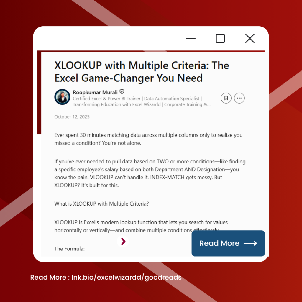 XLOOKUP with Multiple Criteria: The Excel Game-Changer You Need 