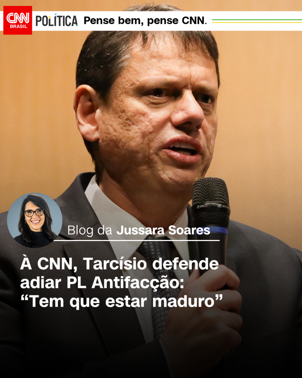 &Agrave; CNN, Tarc&iacute;sio defende adiar PL Antifac&ccedil;&atilde;o: "Tem que estar maduro"