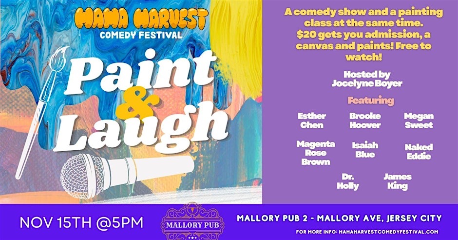 Ha Ha Harvest Comedy Fest Presents: Paint& Laugh