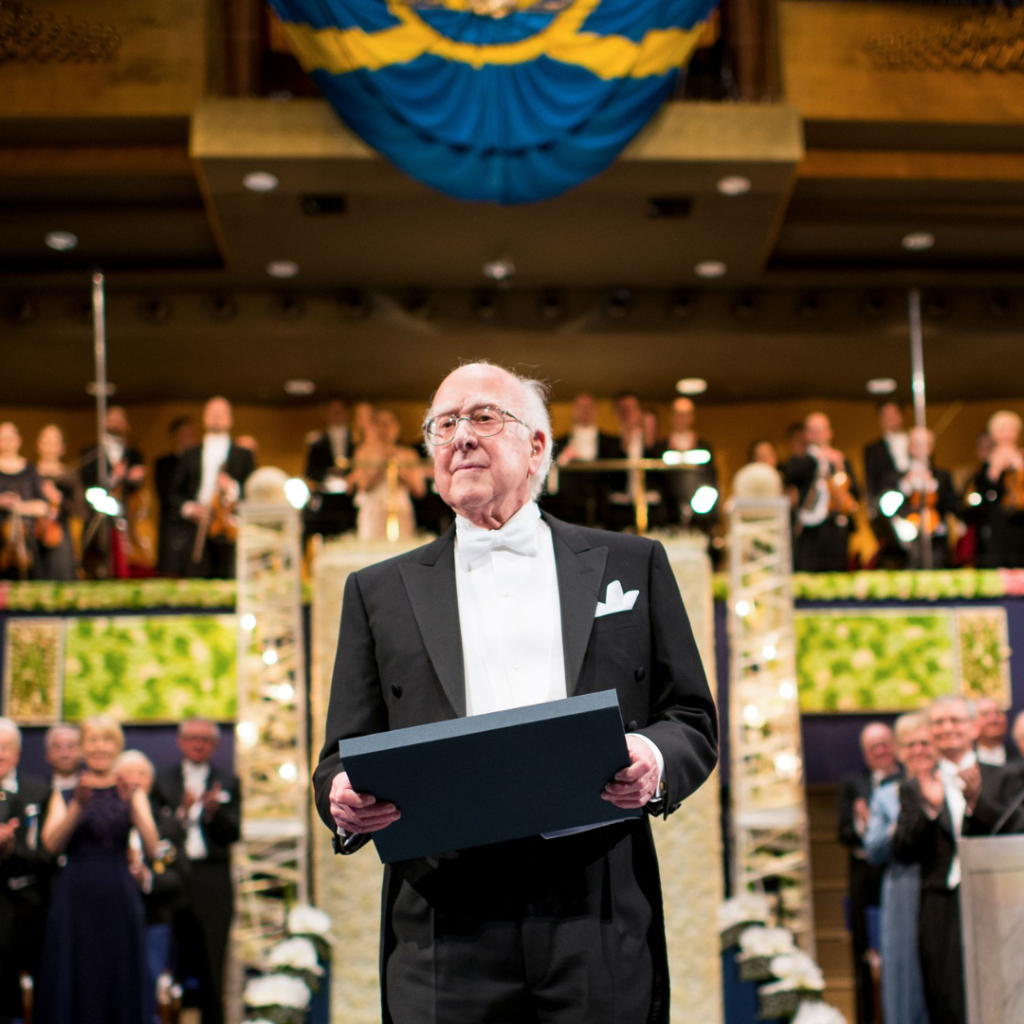Professor Peter Higgs Nobel medal