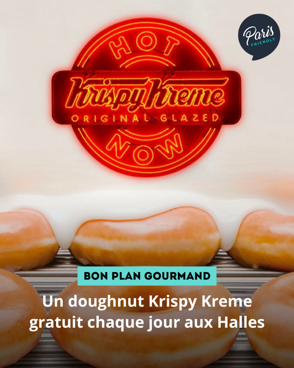 Un doughnut Krispy Kreme gratuit chaque jour aux Halles