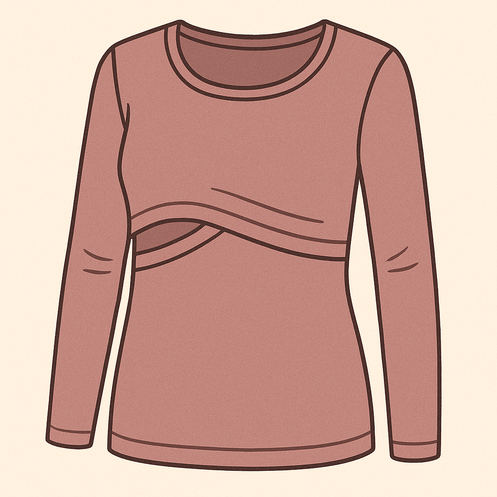 Maglia maniche lunghe allattamento