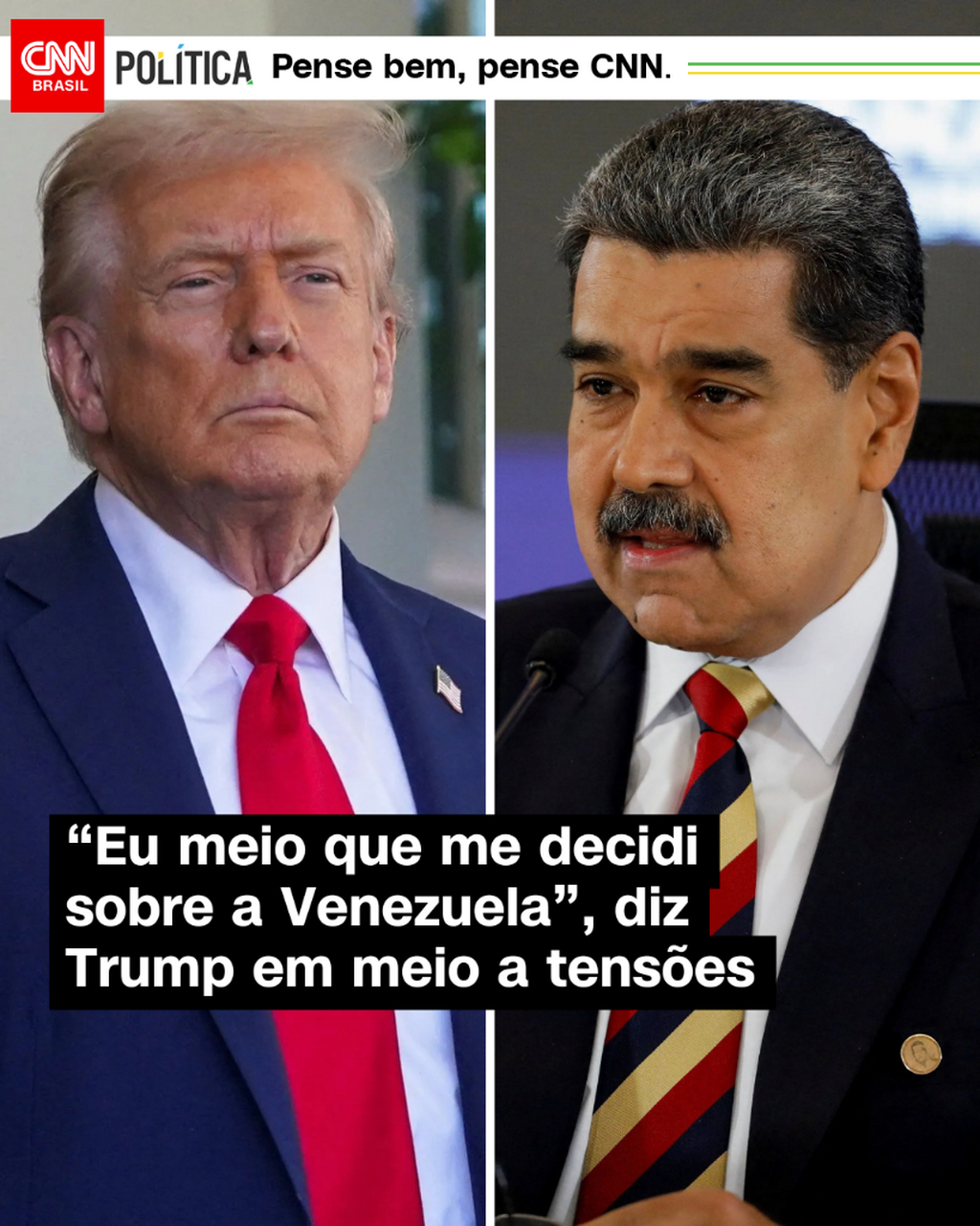 &ldquo;Eu meio que me decidi sobre a Venezuela&rdquo;, diz Trump em meio a tens&otilde;es