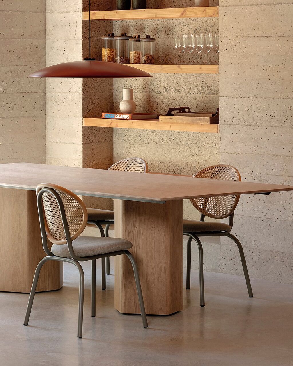 Talo is a sculptural piece of furniture designed to fill large spaces with its hieratic presence 