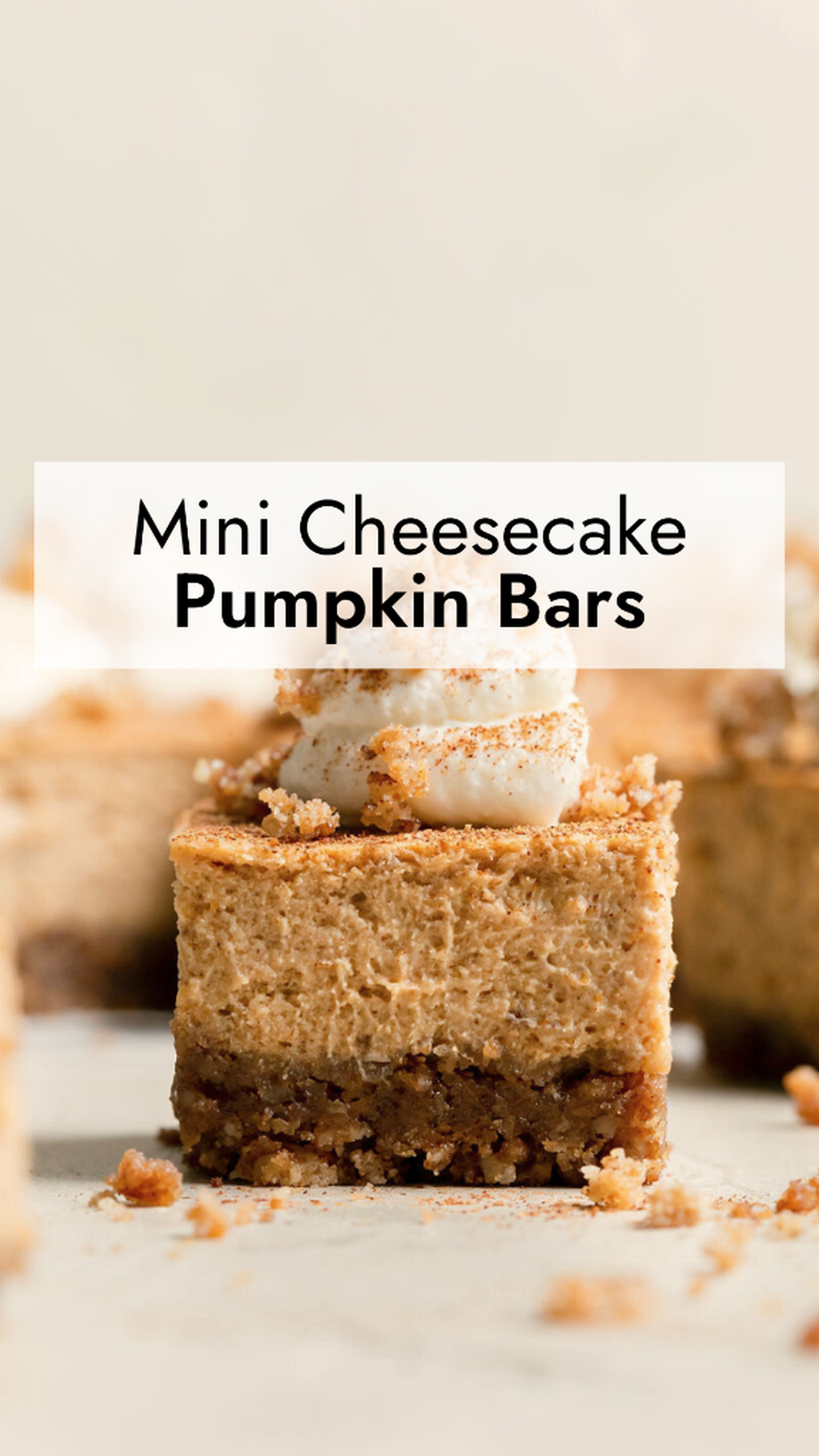 Mini Cheesecake Pumpkin Bars