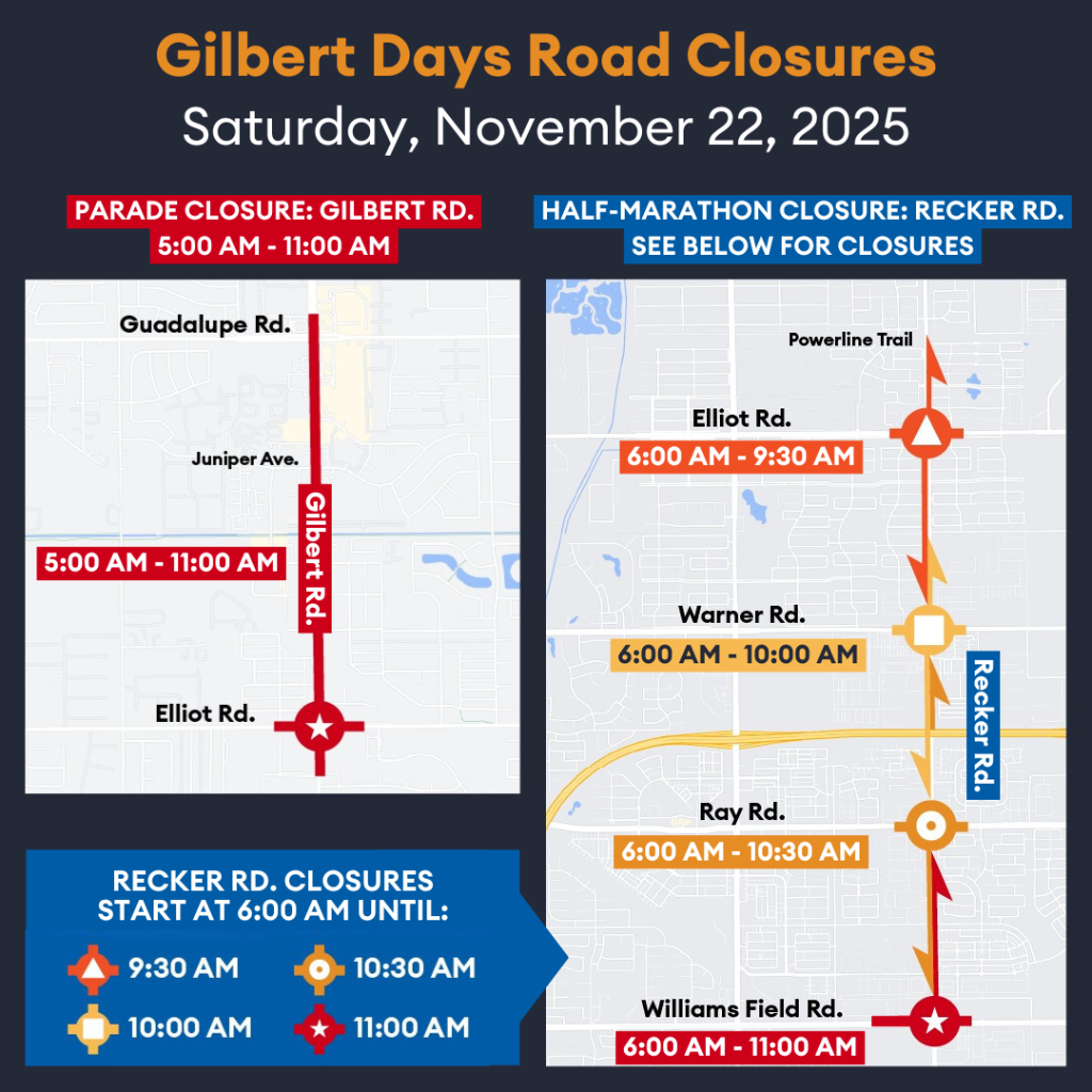 Gilbert Days Road Closures 2025