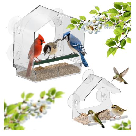 Window Bird Feeder with Strong Suction Cups For just $23.49!! Code:S7CCC74P