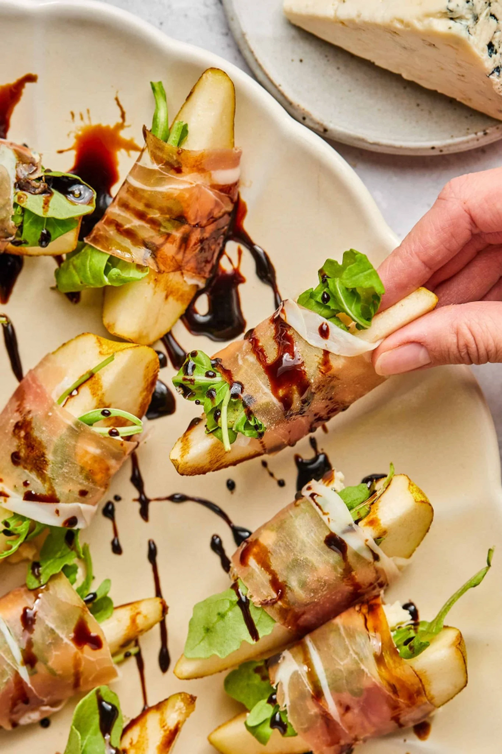 Prosciutto pear & Blue Cheese bites 