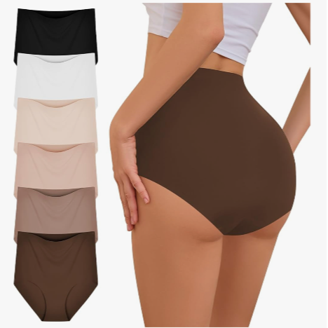 Seamless Underwear for Women, No Show High Waisted Briefs Only $9.99! Code:Z2CRDK6C