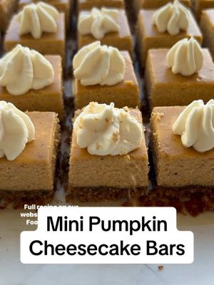 Mini Pumpkin Cheesecake Bars