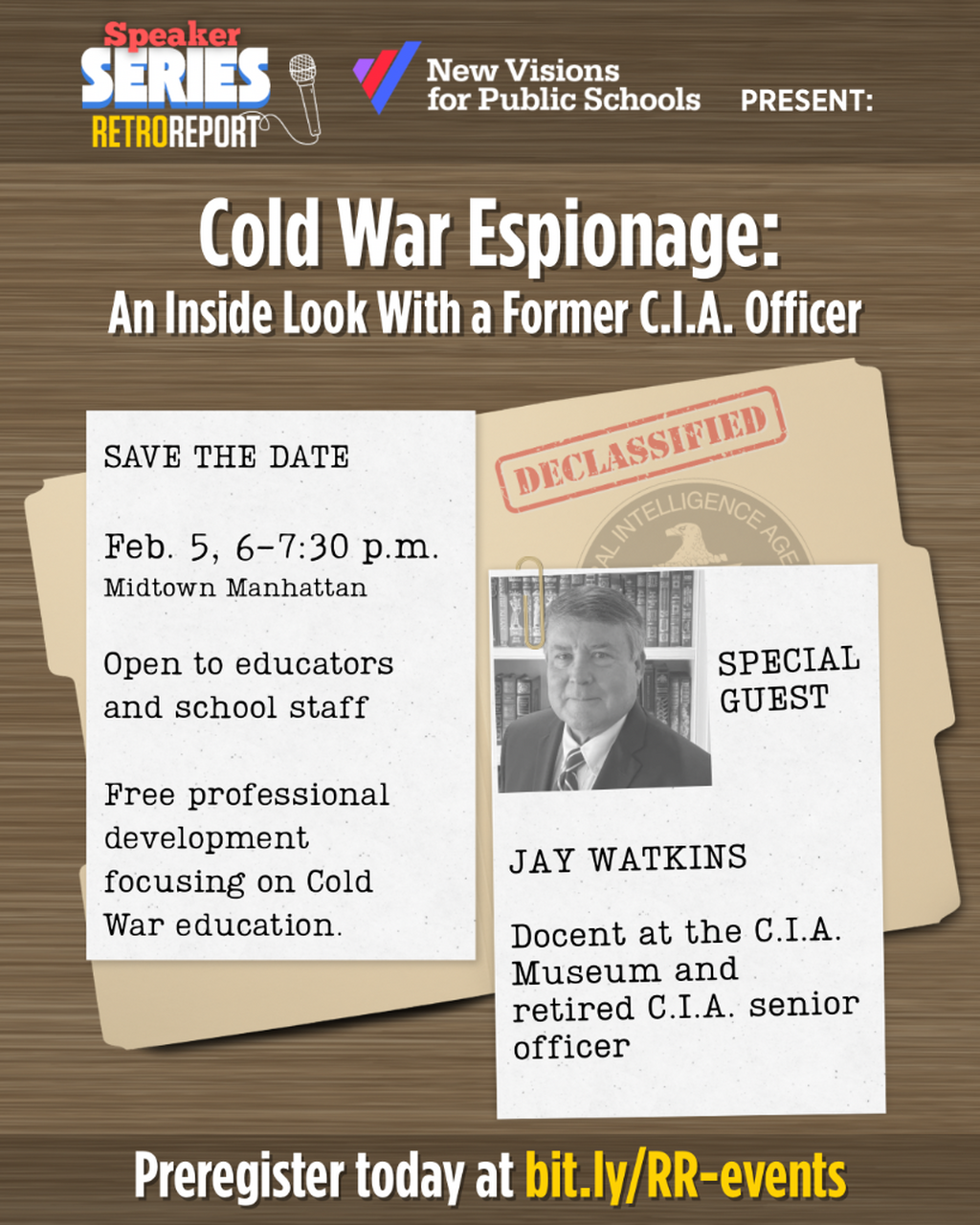 RSVP to our Cold War Espionage Event with New Visions 
