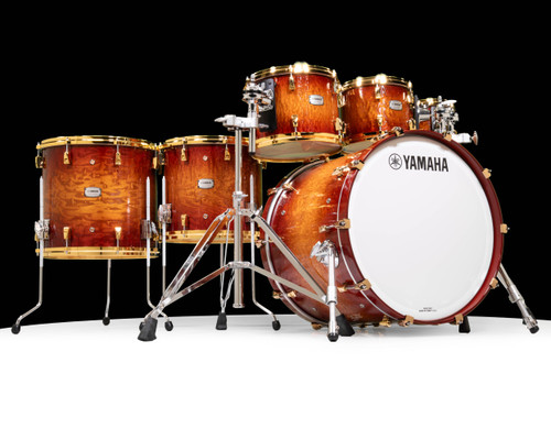 Yamaha PHX 6pc Shell Pack - Textured Amber Sunburst with Gold Hardware 8/10/12/14/16/22