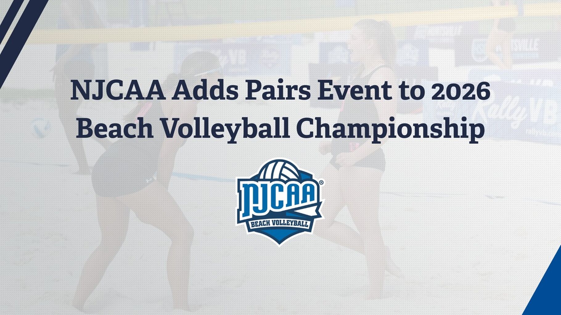 NJCAA Announces Addition of Beach Volleyball Pairs Event to 2026 Championship