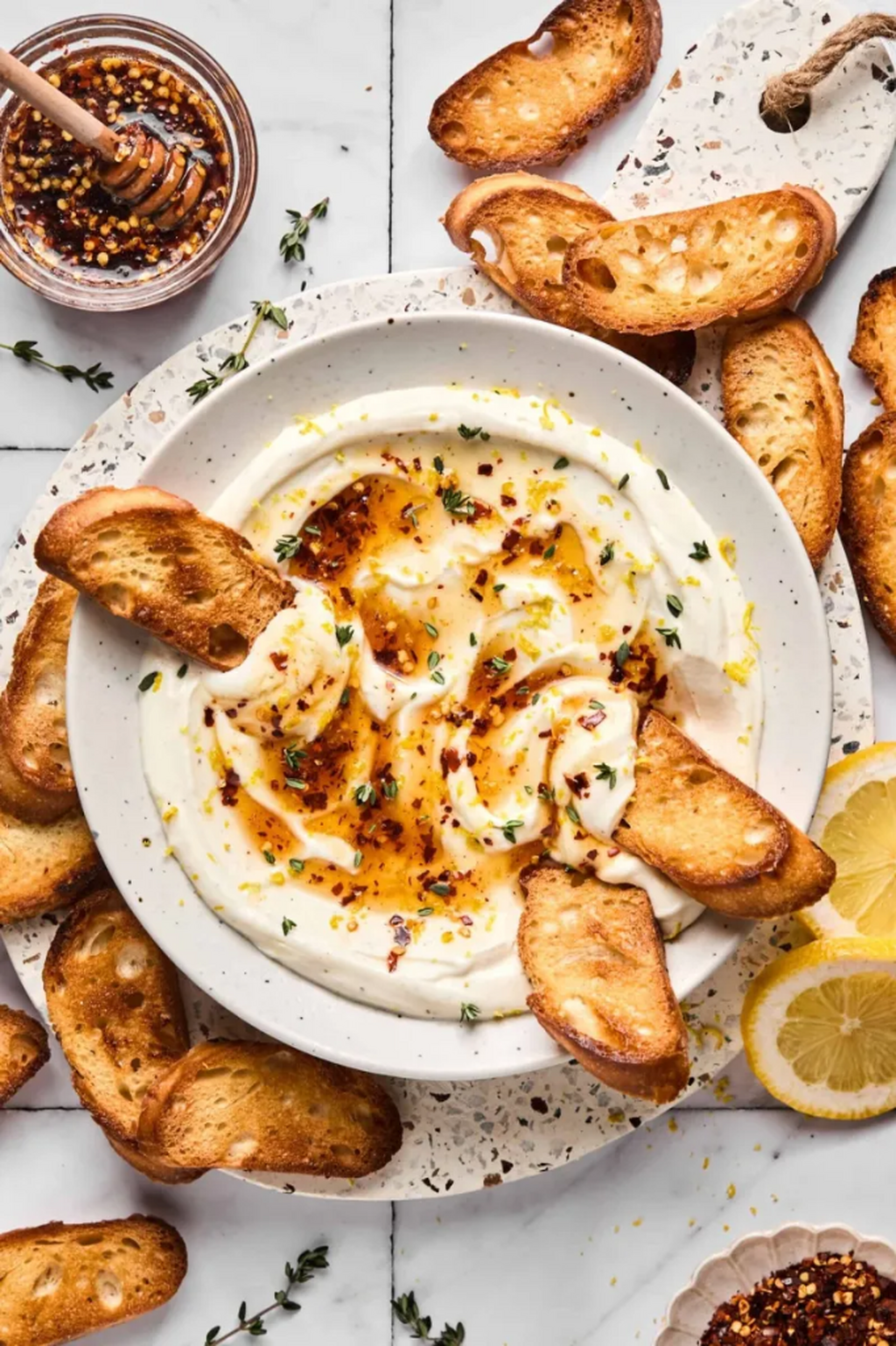 Whipped Ricotta with Hot Honey 