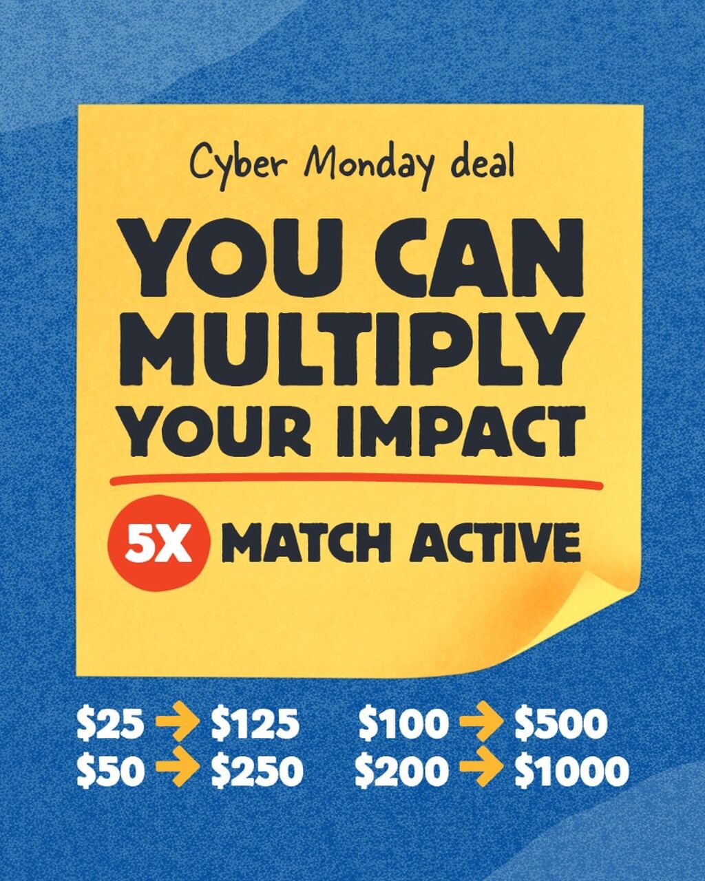 Giving Tuesday - Cyber Monday