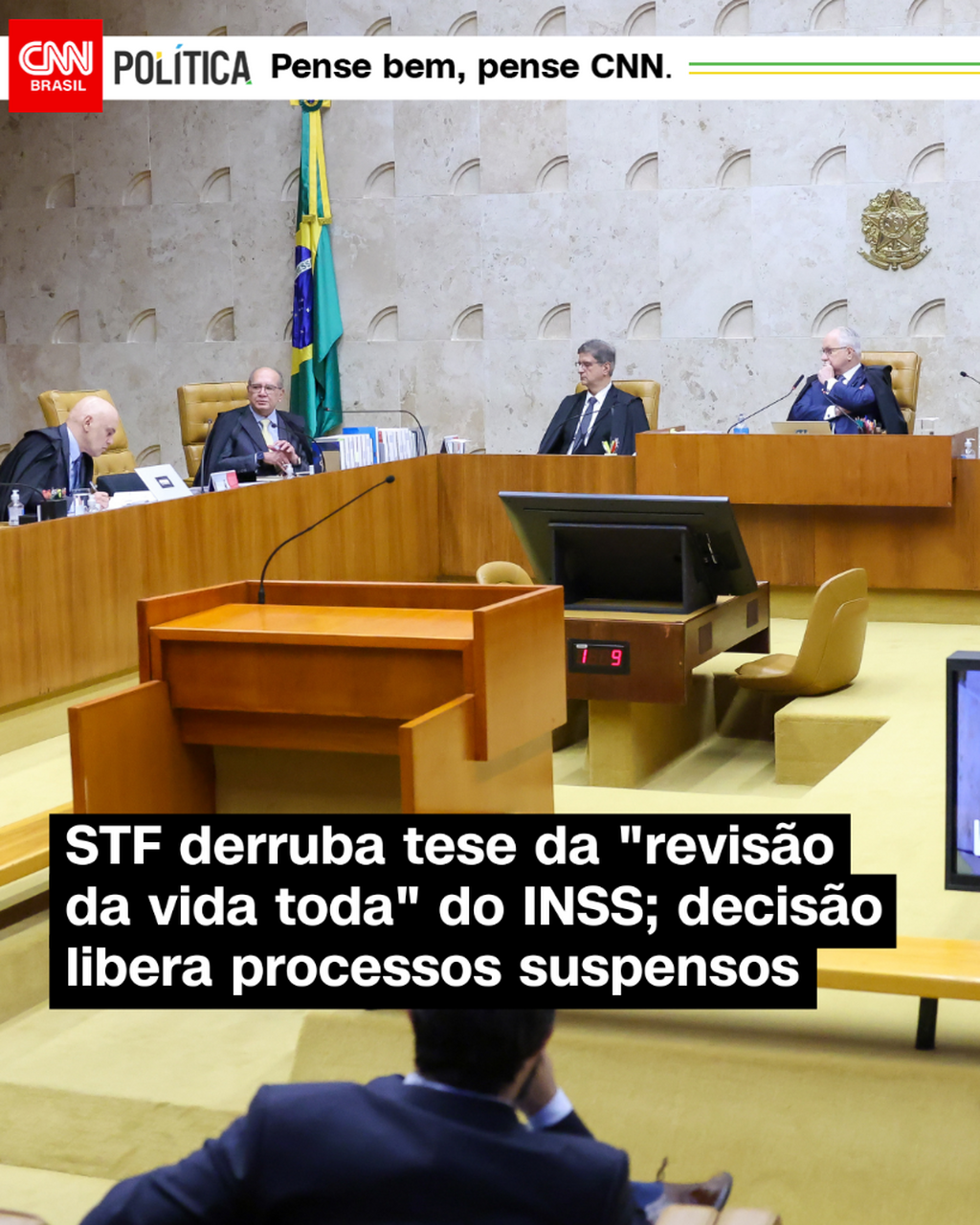 STF derruba tese da "revis&atilde;o  da vida toda" do INSS; decis&atilde;o libera processos suspensos