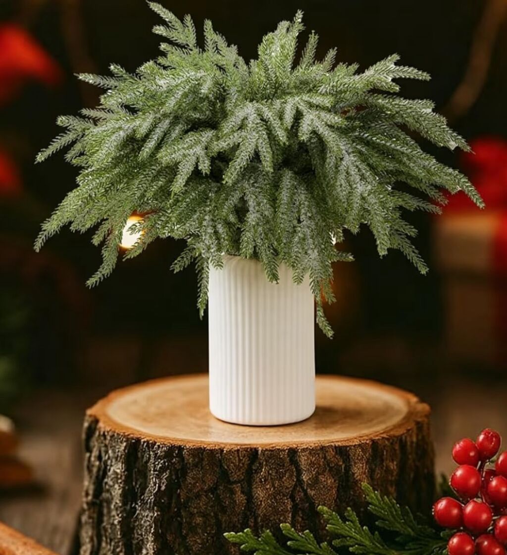 Frosted Artificial Pine Branches