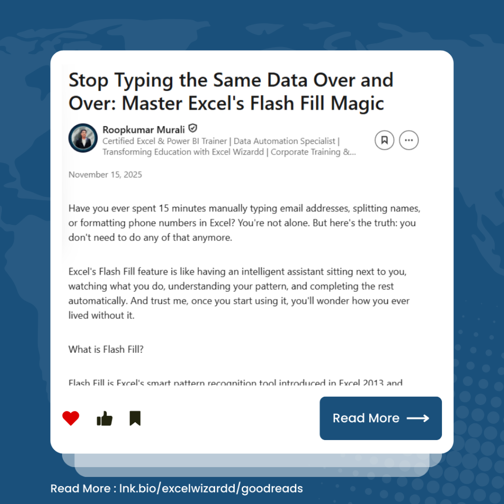 ✨ Stop Typing the Same Data Over and Over: Master Excel's Flash Fill Magic 