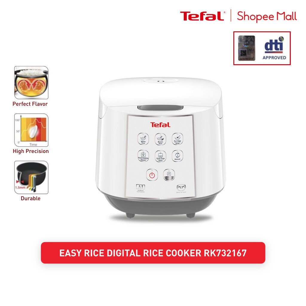 ￼Tefal Easy Rice Digital Rice Cooker RK732167 10 Cups