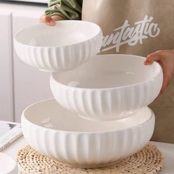White Ceramic Serving Bowl