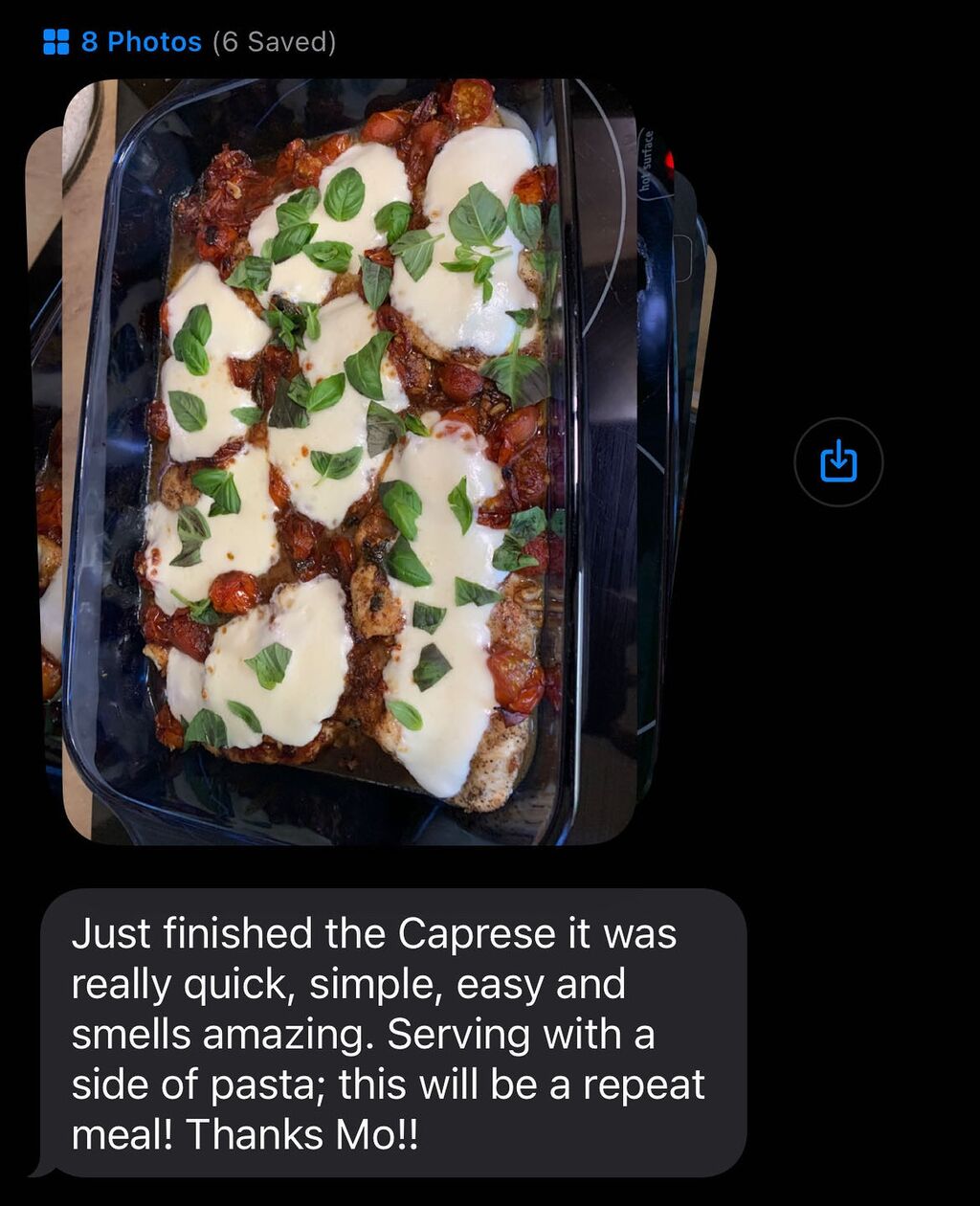 Chicken Caprese Appreciation