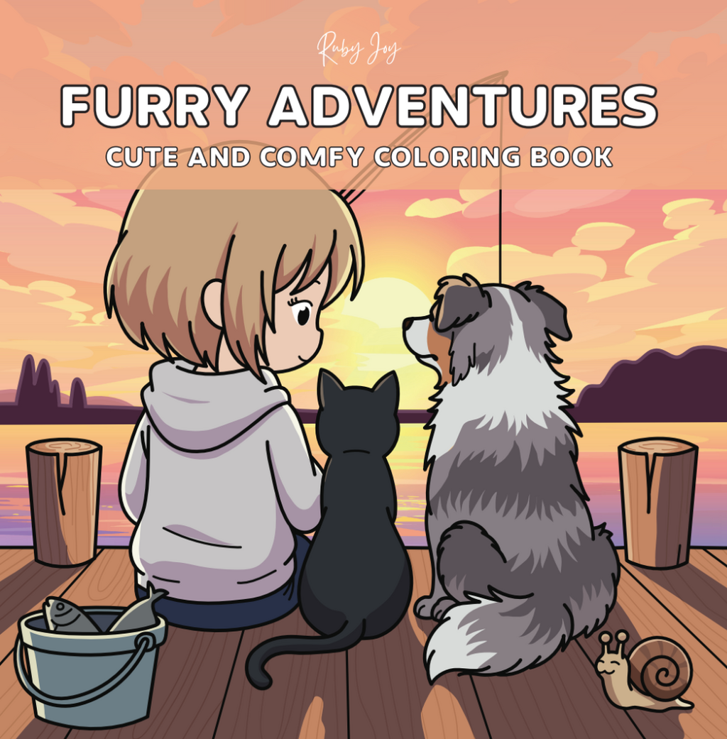 Furry Adventures: Cute and Comfy Coloring Book
