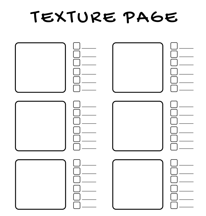 Free Printable Pages to practice patterns and textures
