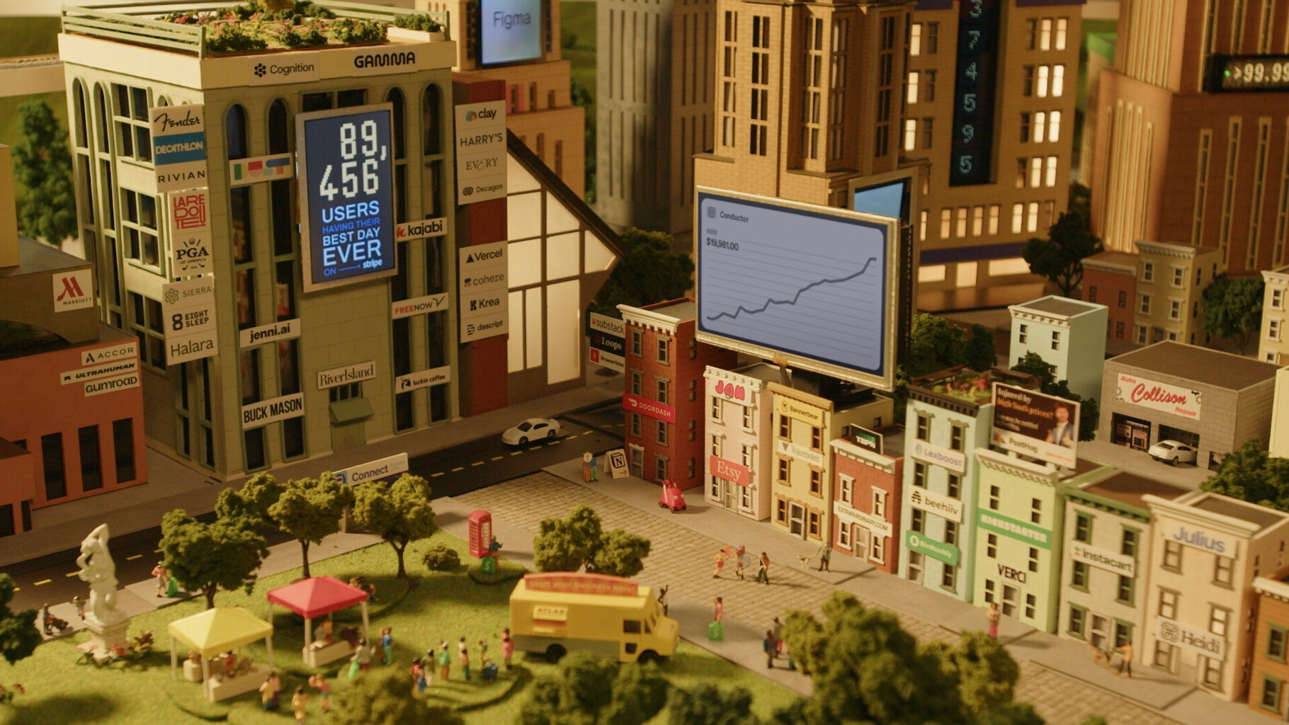 Stripe built a tiny city to visualize its big impact on the global economy