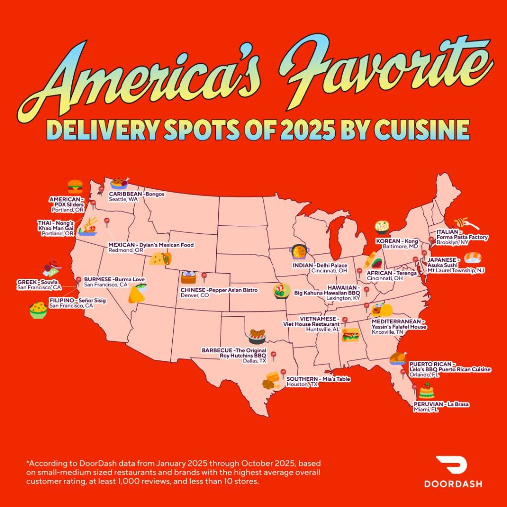 America's Favorite Delivery Spots