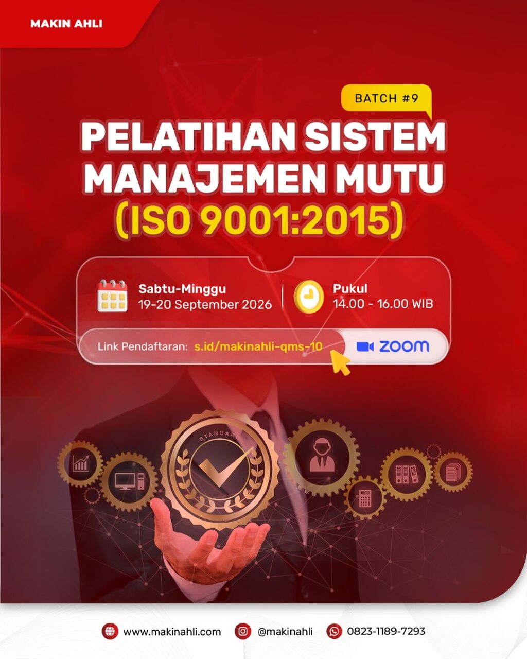 PELATIHAN SISTEM MANAJEMEN MUTU (ISO 9001:2015) BATCH 10