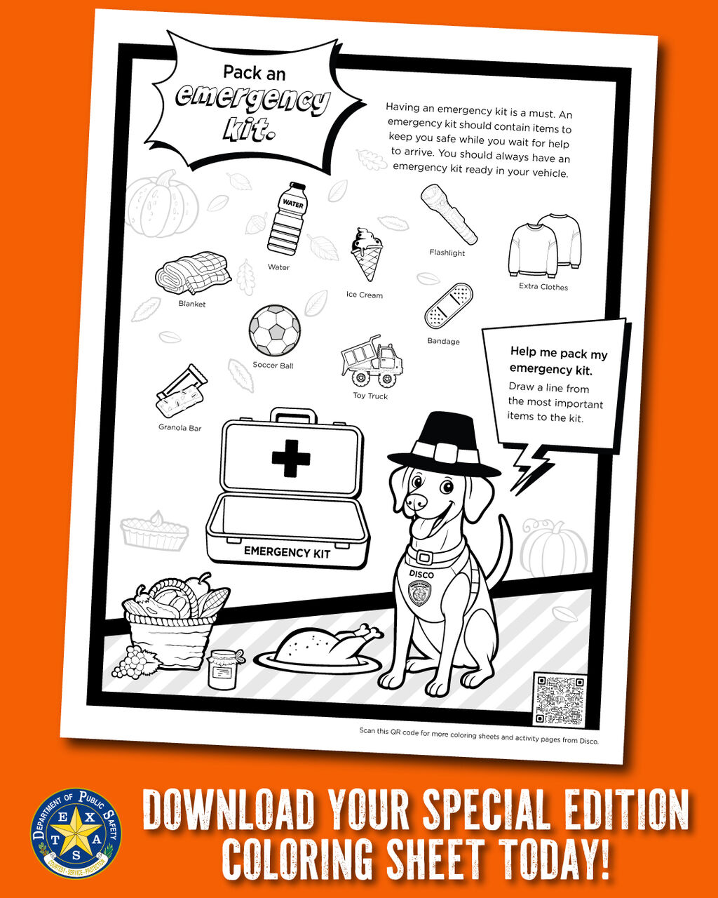 Thanksgiving Coloring Sheet