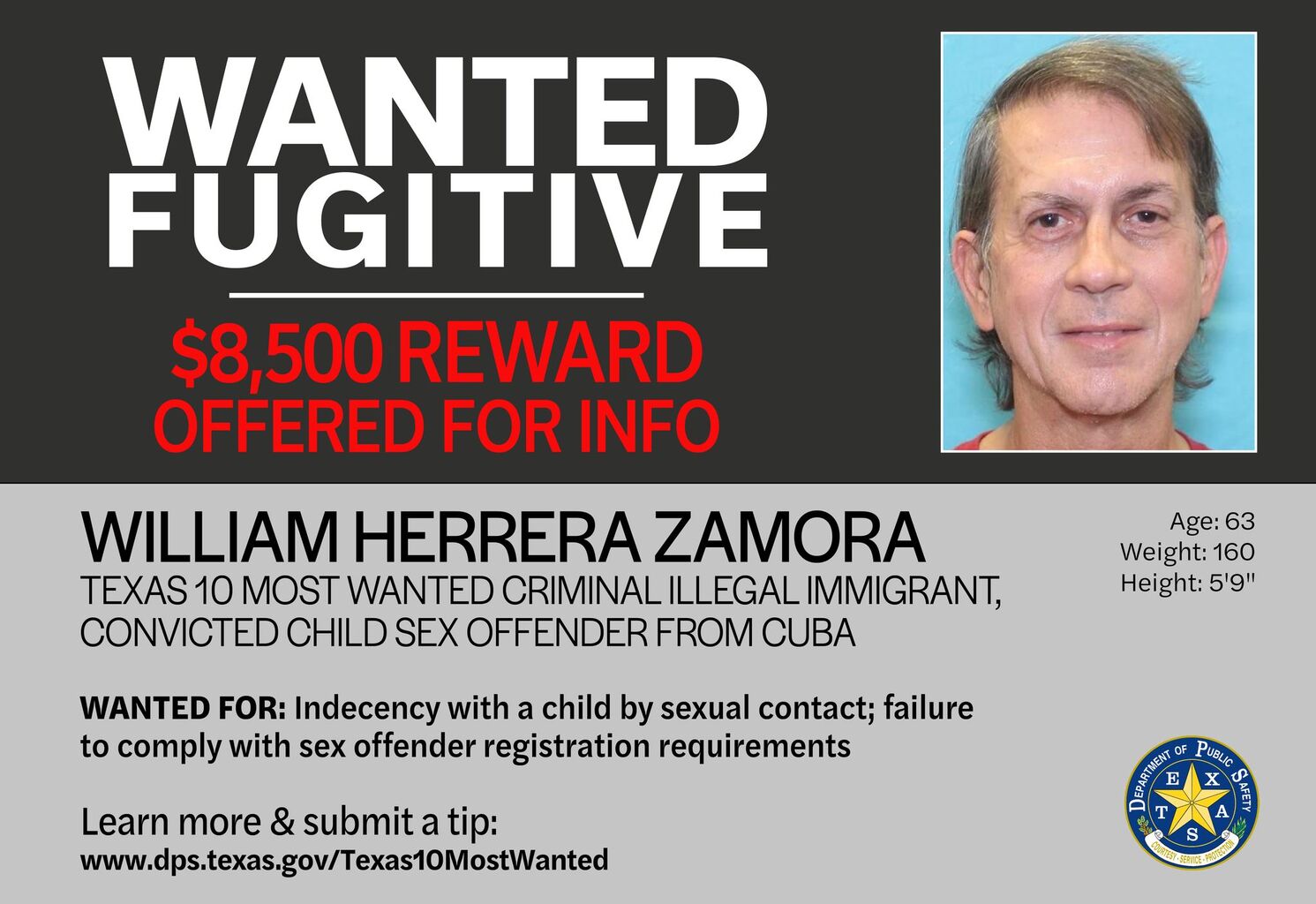 Child Predator from Cuba Named Featured Fugitive for December 