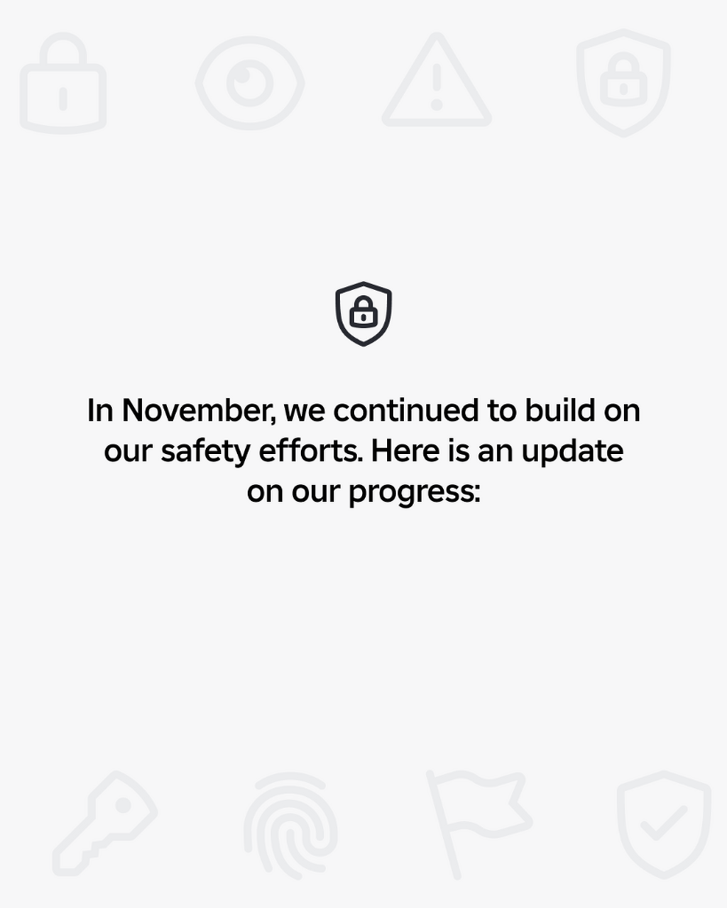 December Safety Snapshot