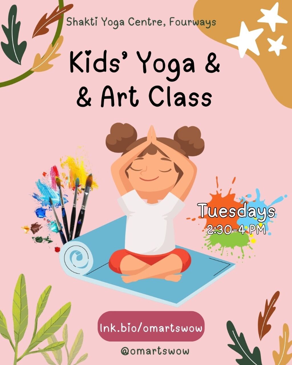 2026 Weekly/Bi-Weekly Kids' Yoga & Art Class with Sindi