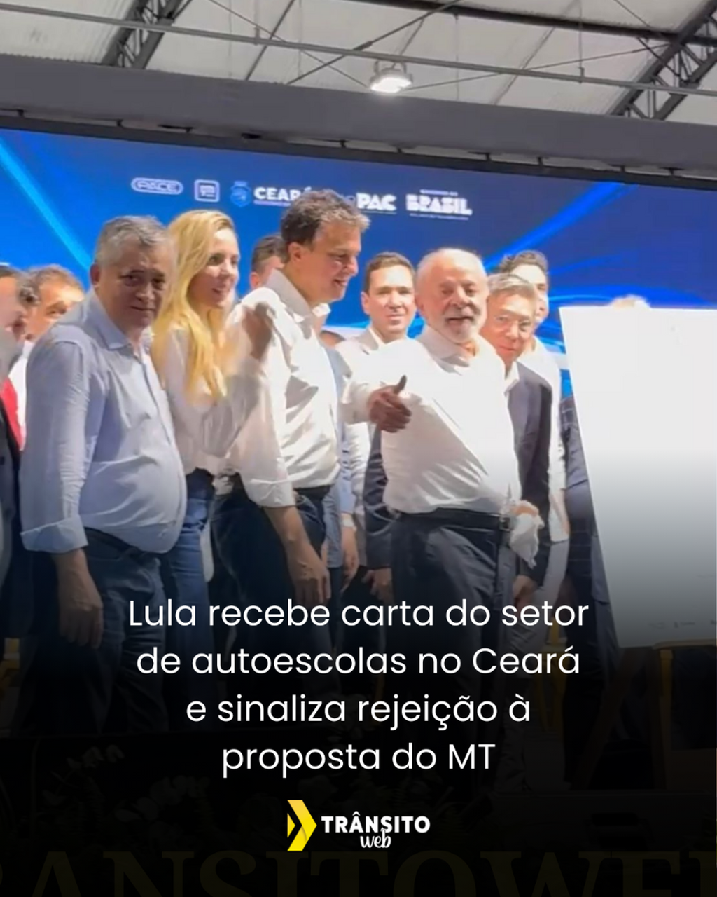 Lula recebe carta do setor de autoescolas no Cear&aacute; e sinaliza rejei&ccedil;&atilde;o &agrave; proposta do MT