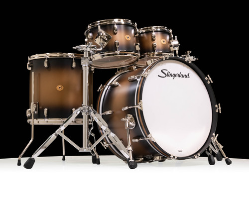 Slingerland Radio King 5pc Shell Pack - Black & Gold Lacquer