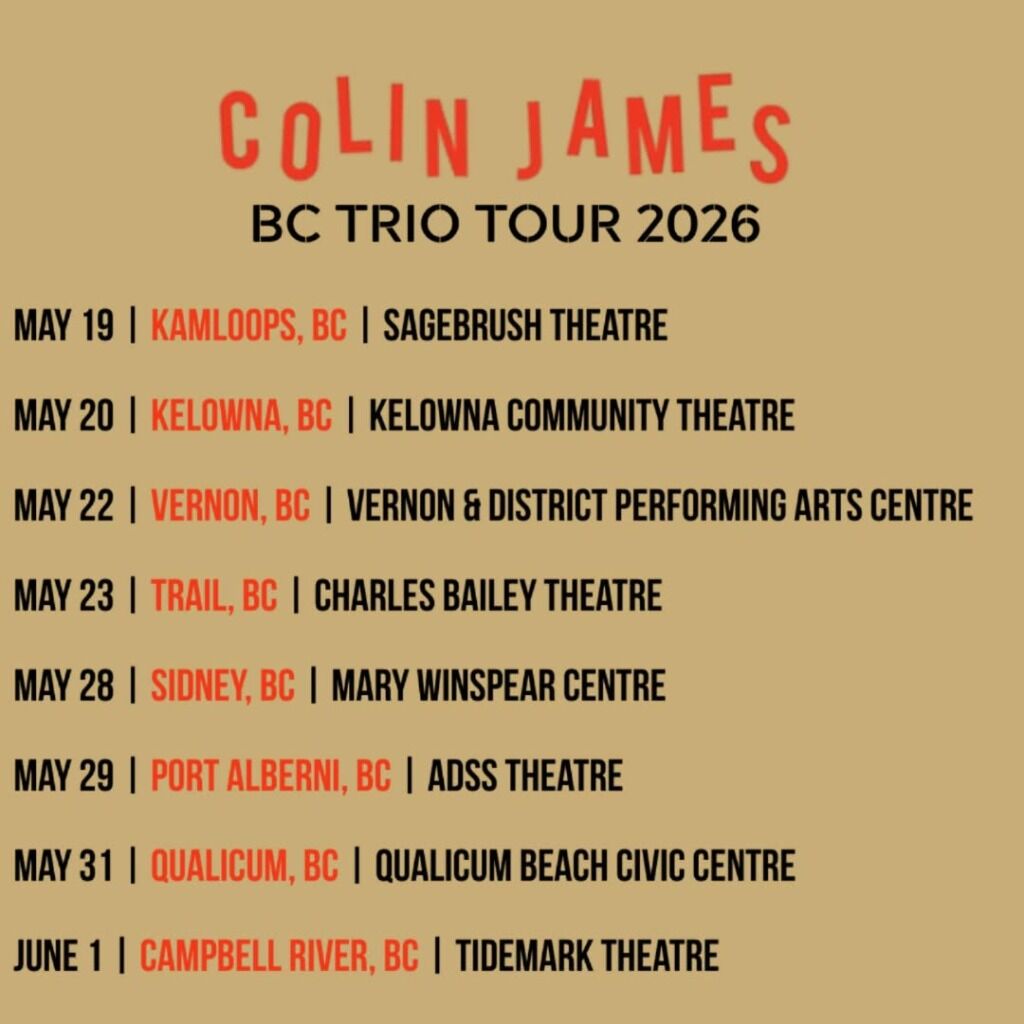 Colin James Spring 2026 BC Tour