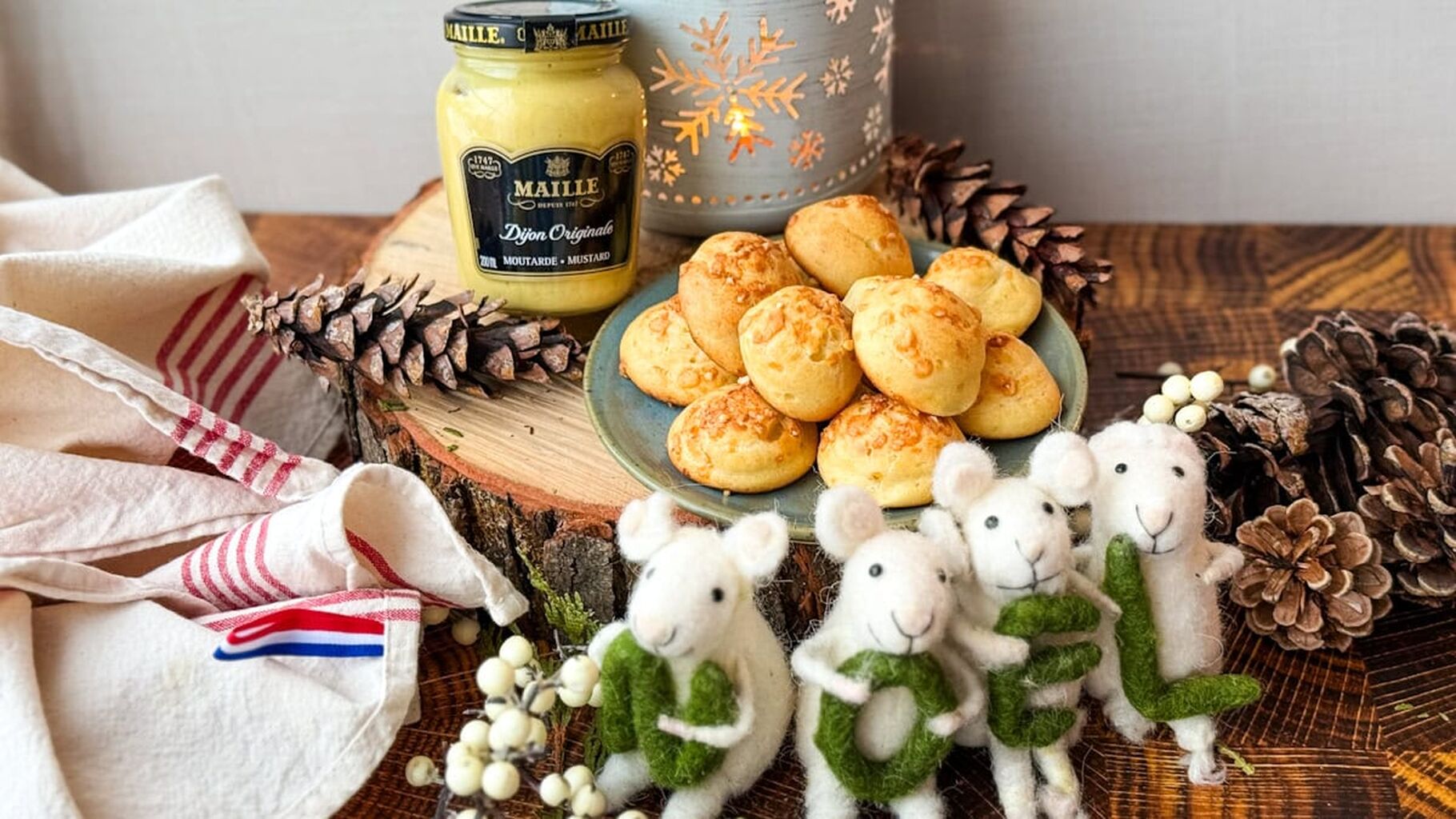 Goug&egrave;res au fromage et &agrave; la moutarde 