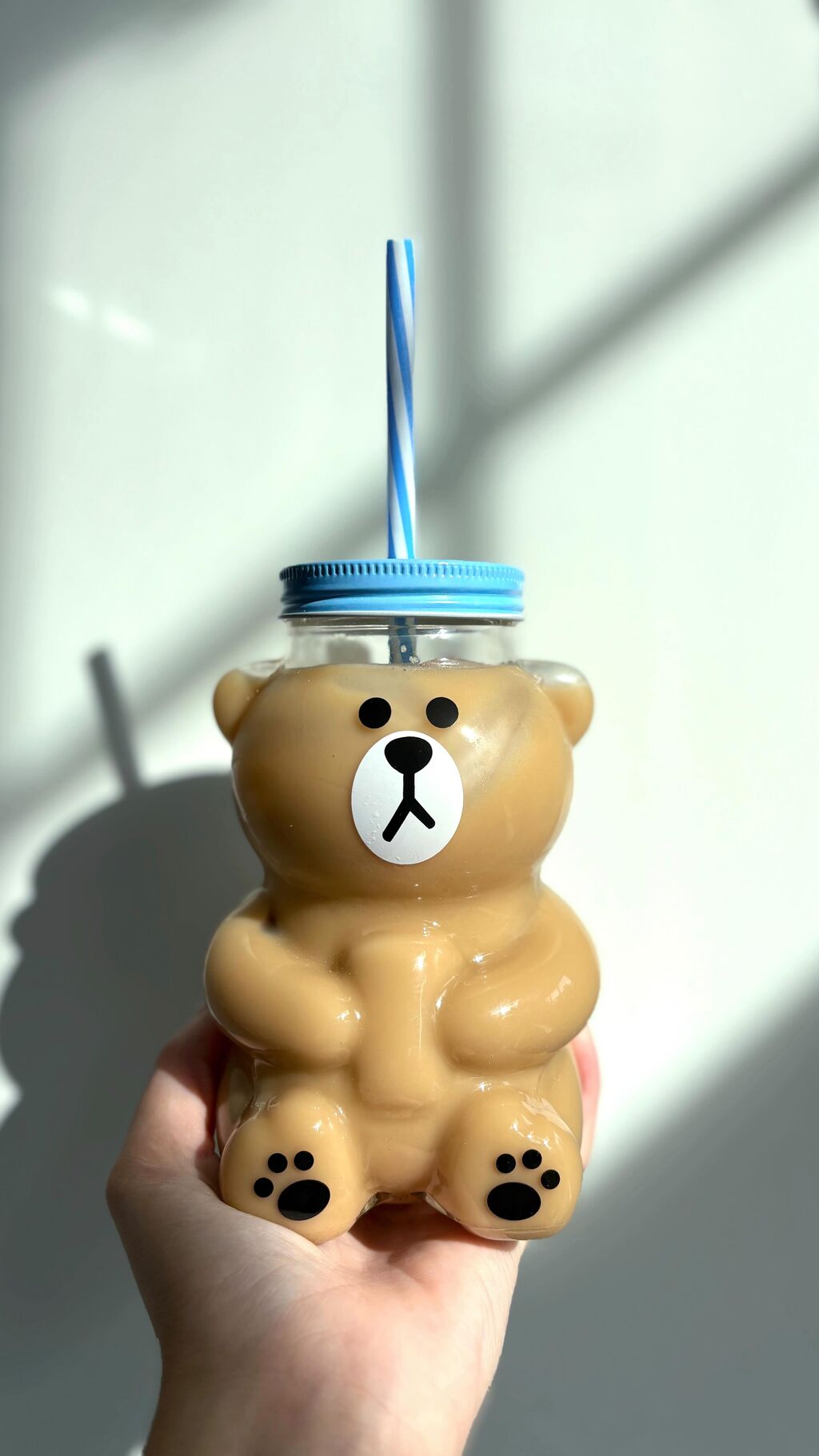 Glass bear cup