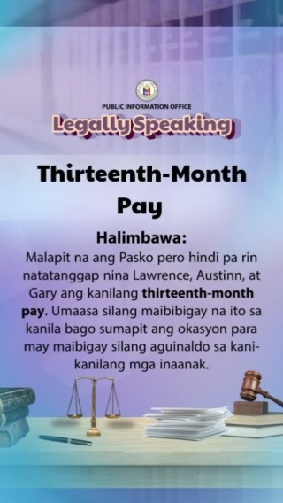 #SCphLegallySpeaking Thirteenth-Month Pay